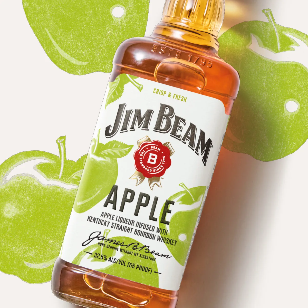 Apple liqueur bottle
