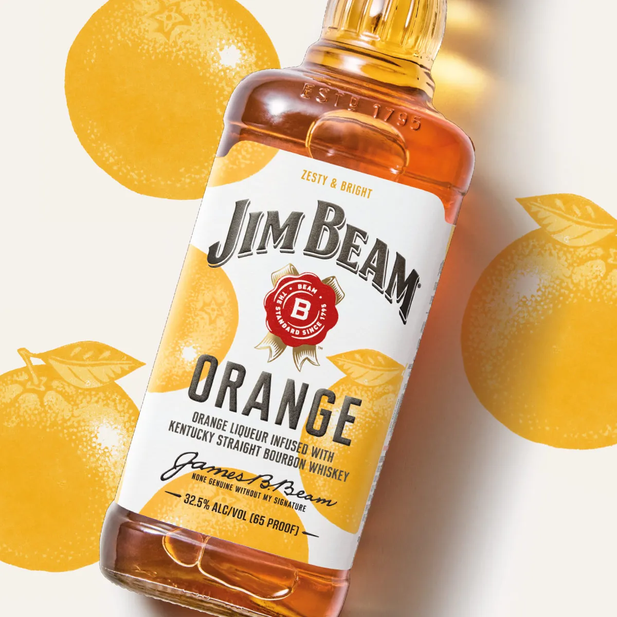 Orange liqueur bottle