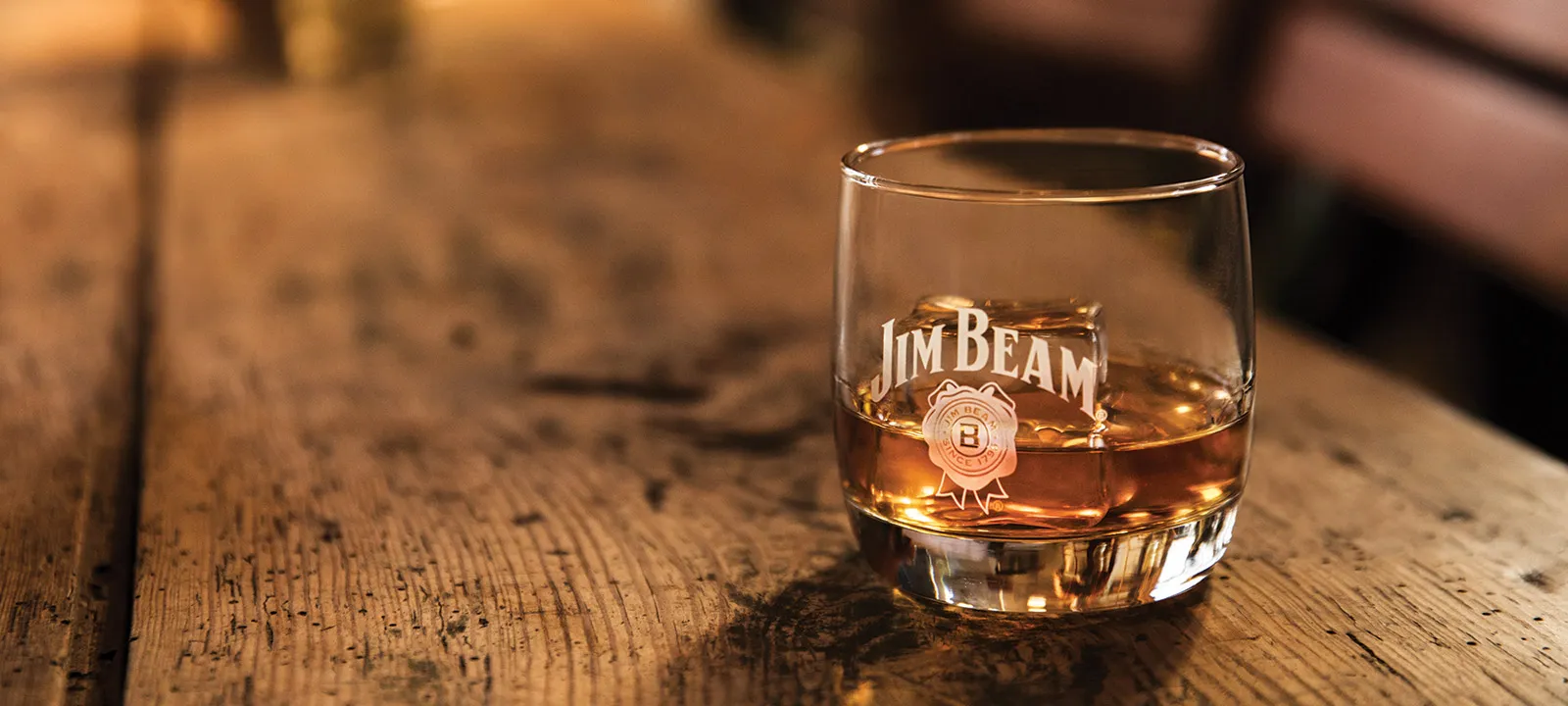 jim beam bourbon in glass