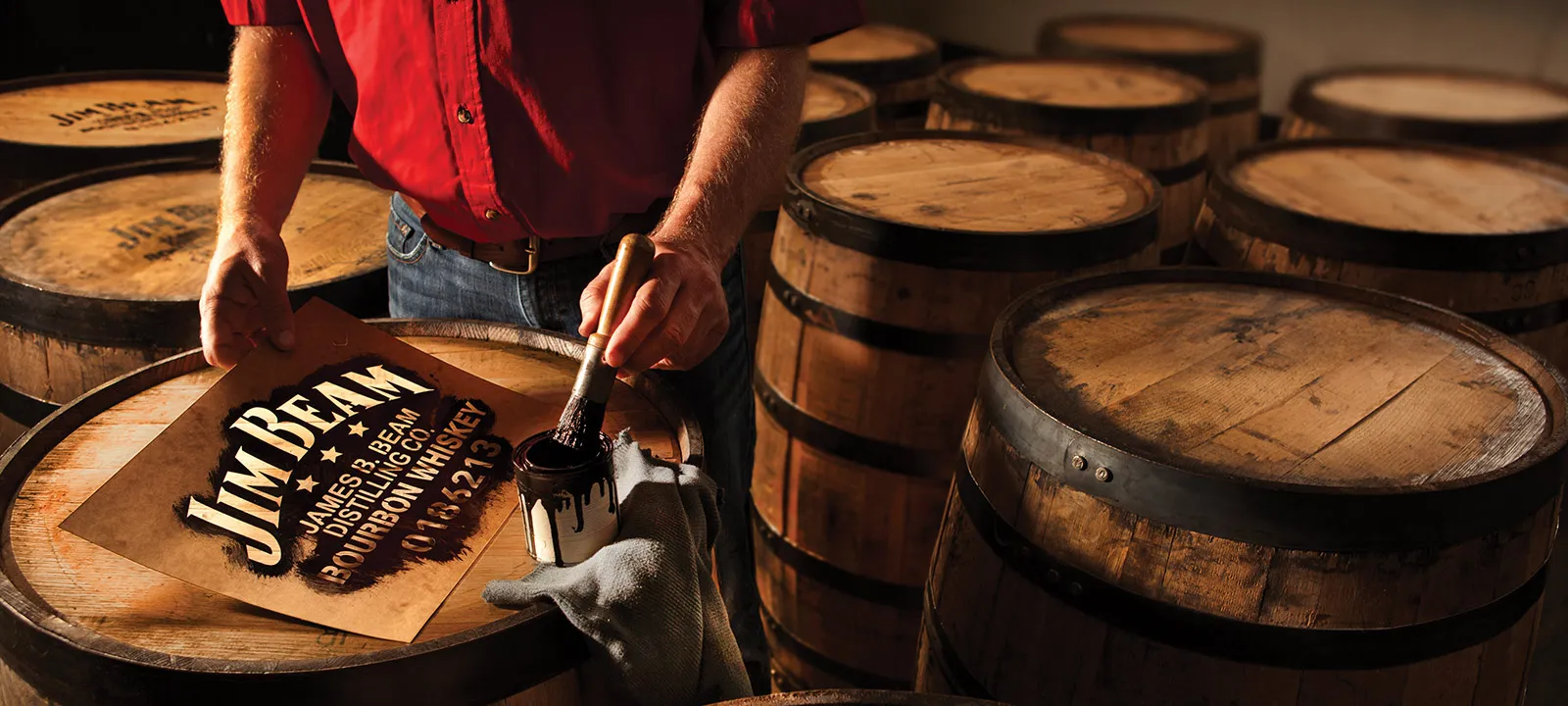 Jim Beam barrels stamping