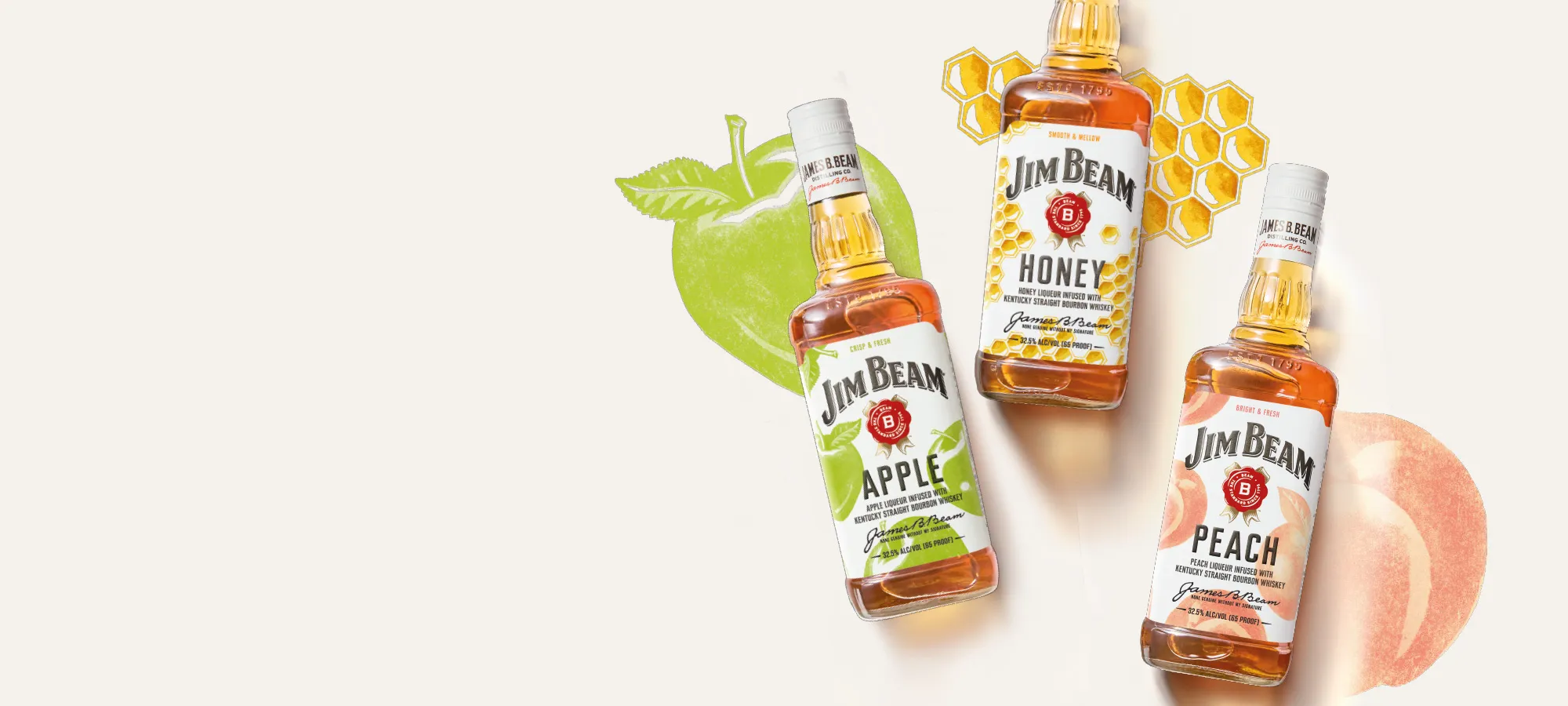 Jim Beam flavors bottles
