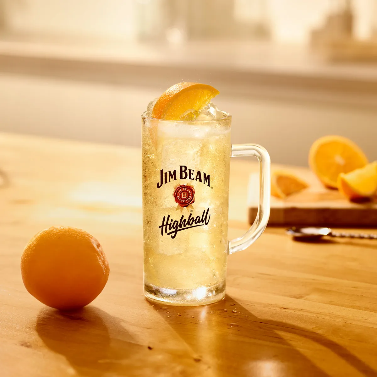 Jim beam orange highball cocktail