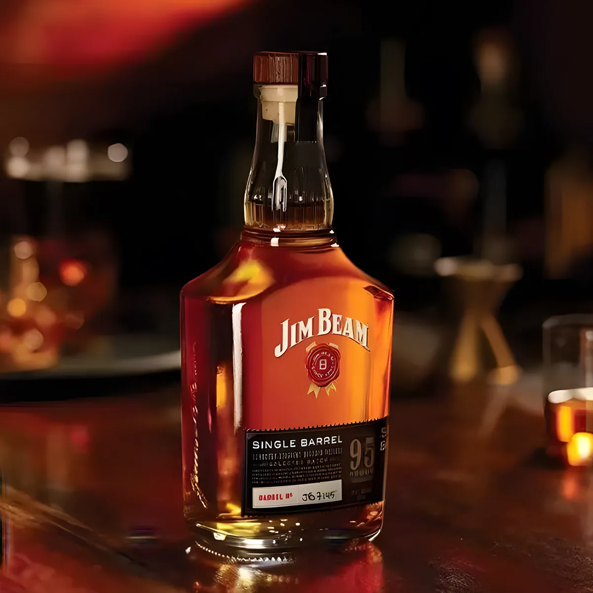 Jim Beam bourbon bottle single barrel