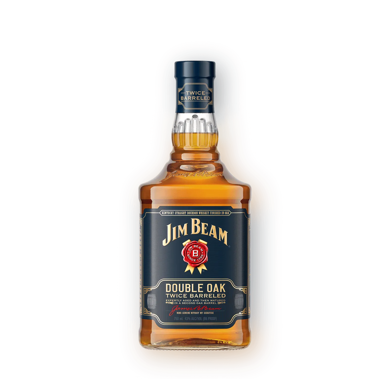 jim beam bourbon whiskey double oak bottle
