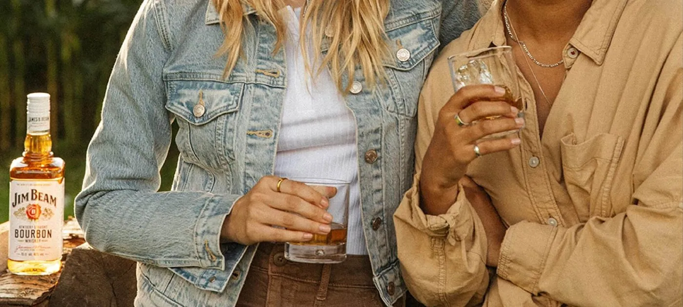 Women having fun with Jim Beam cocktails