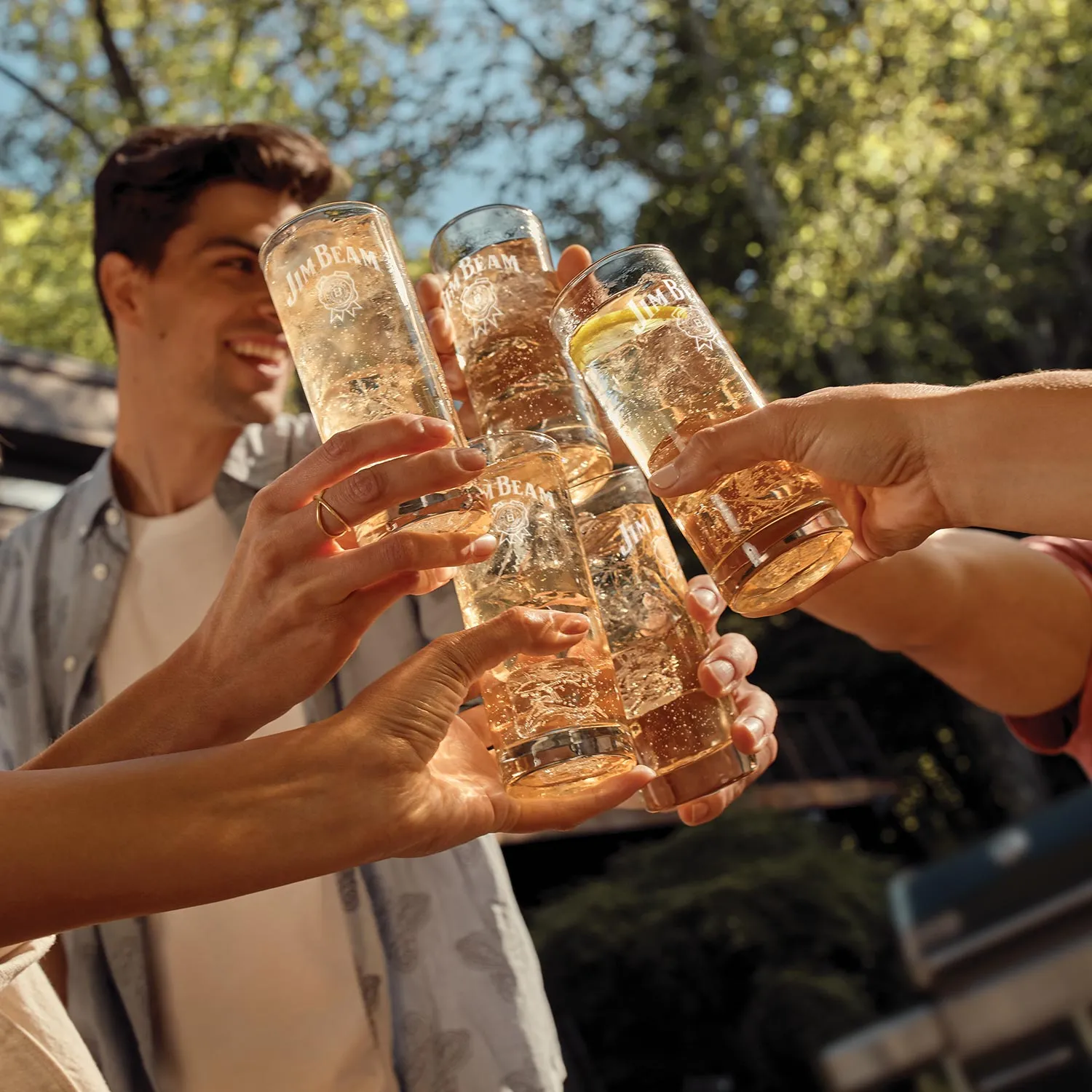 Bourbons for mixed drinks people having fun Jim Beam